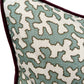 Colefax Fowler Cushions - Luxury cushions in Colefax Fowler Fabric (Aqua Squiggle) 