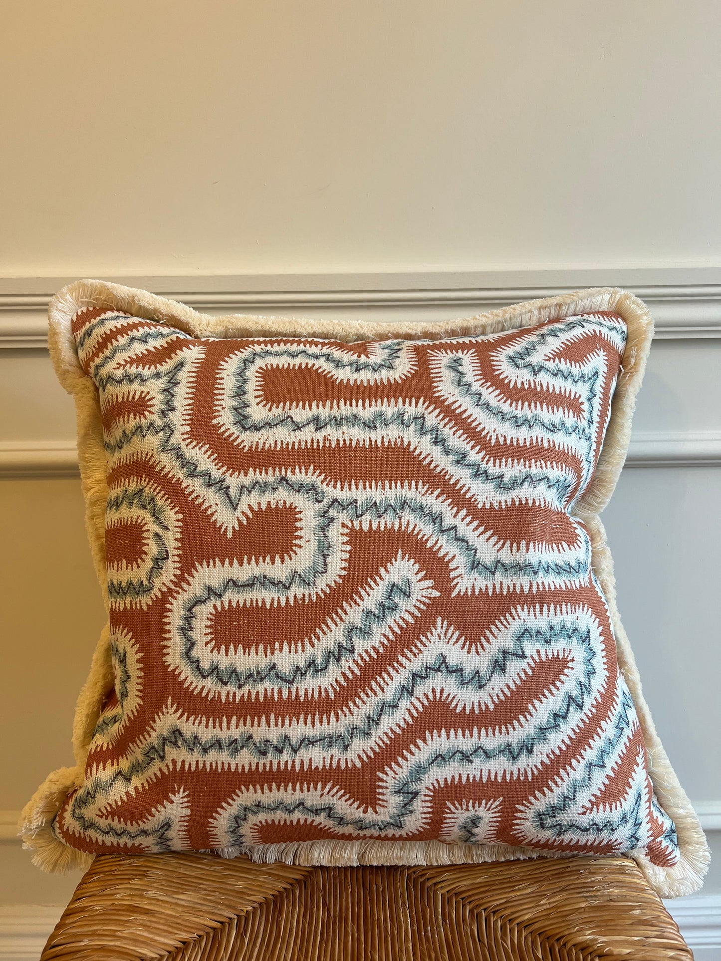 Rapture & Wright Moorish Maze Fringed Cushion