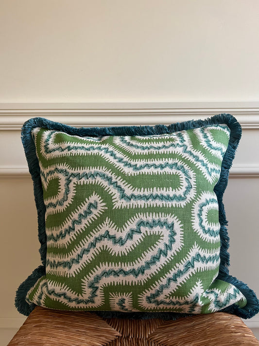 Rapture & Wright Moorish Maze Fringed Cushion