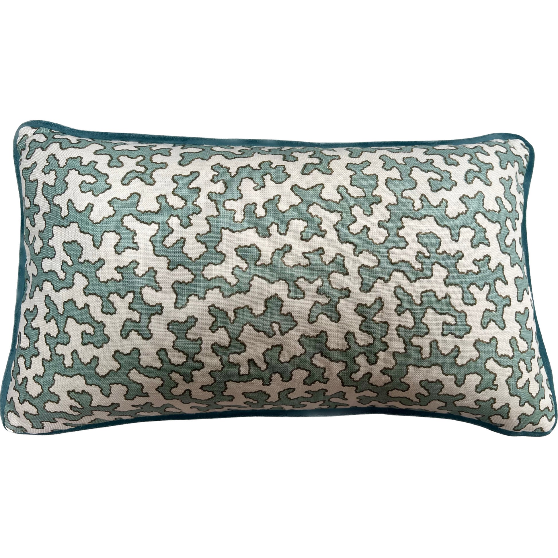 Colefax Fowler Cushions - Luxury cushions in Colefax Fowler Fabric (Aqua Squiggle) 