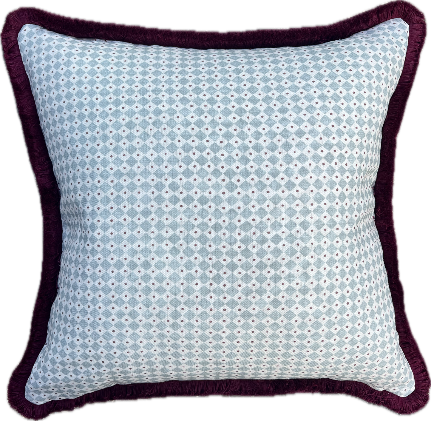 Lewis & Wood Cushions - Luxury cushions in Diamond Dot Fabric (Sea Holly) 