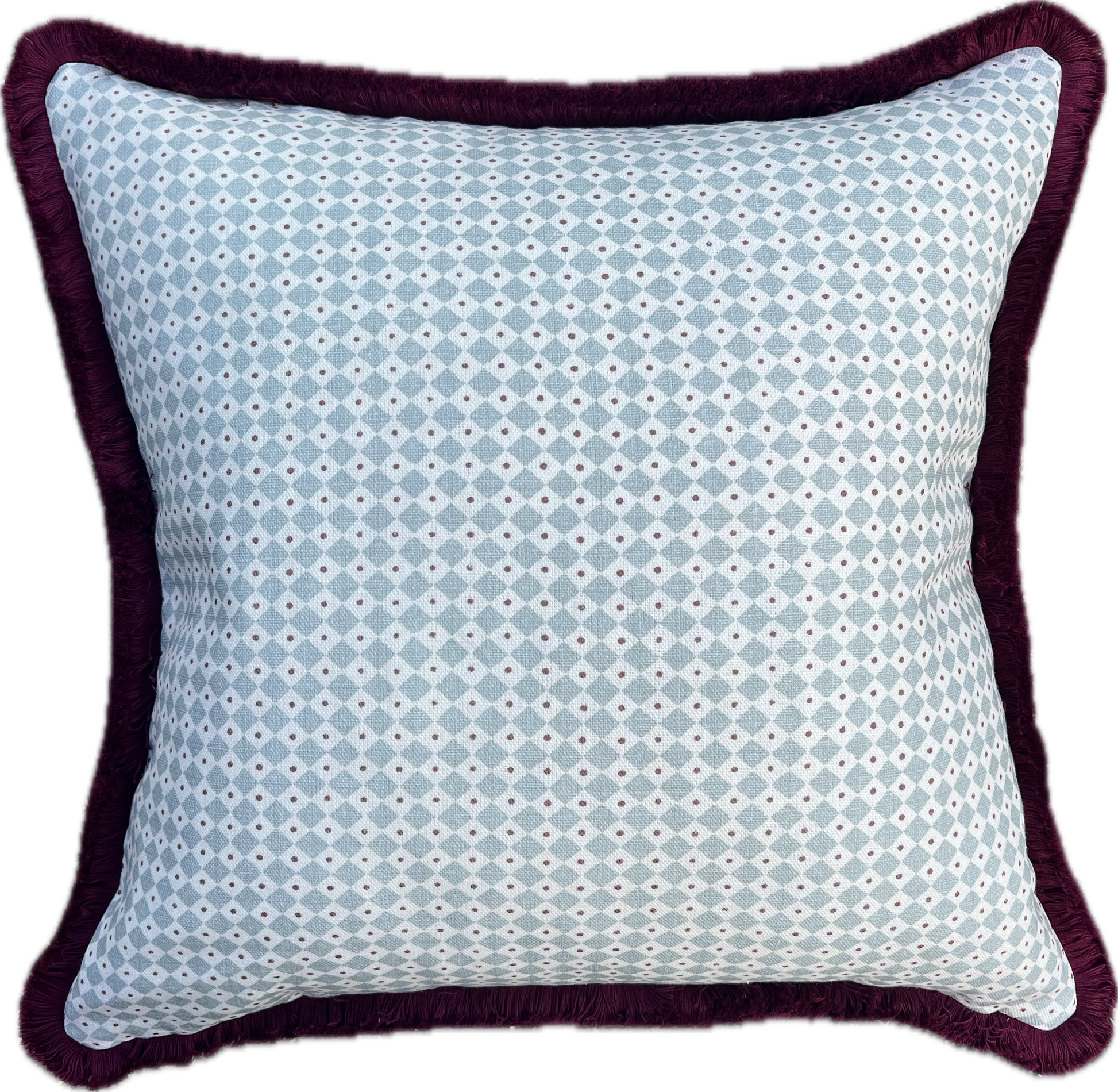 Lewis & Wood Cushions - Luxury cushions in Diamond Dot Fabric (Sea Holly) 