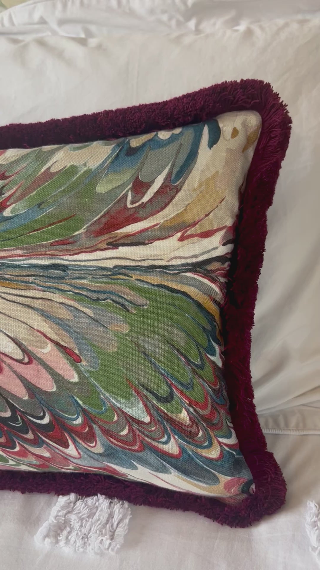 GP & J Baker Lee Jofa Cushions - Luxury cushions in Lee Jofa Fabric (Spice Leaf Taplow)