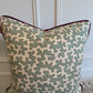 Colefax Fowler Cushions - Luxury cushions in Colefax Fowler Fabric (Aqua Squiggle) 